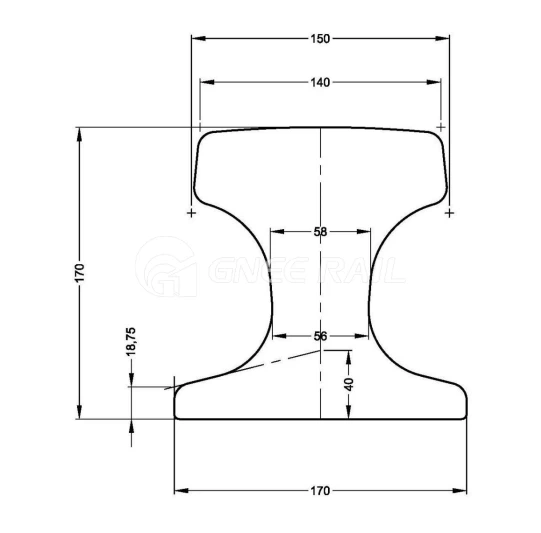 GOST Standard KP140 Crane Rail